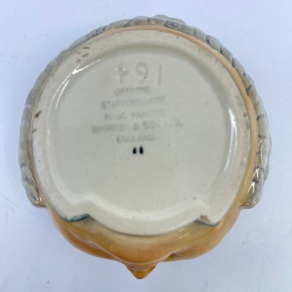 vintage staffordshire hand painted ceramic tobey sugar bowl - Picture 6 of 7